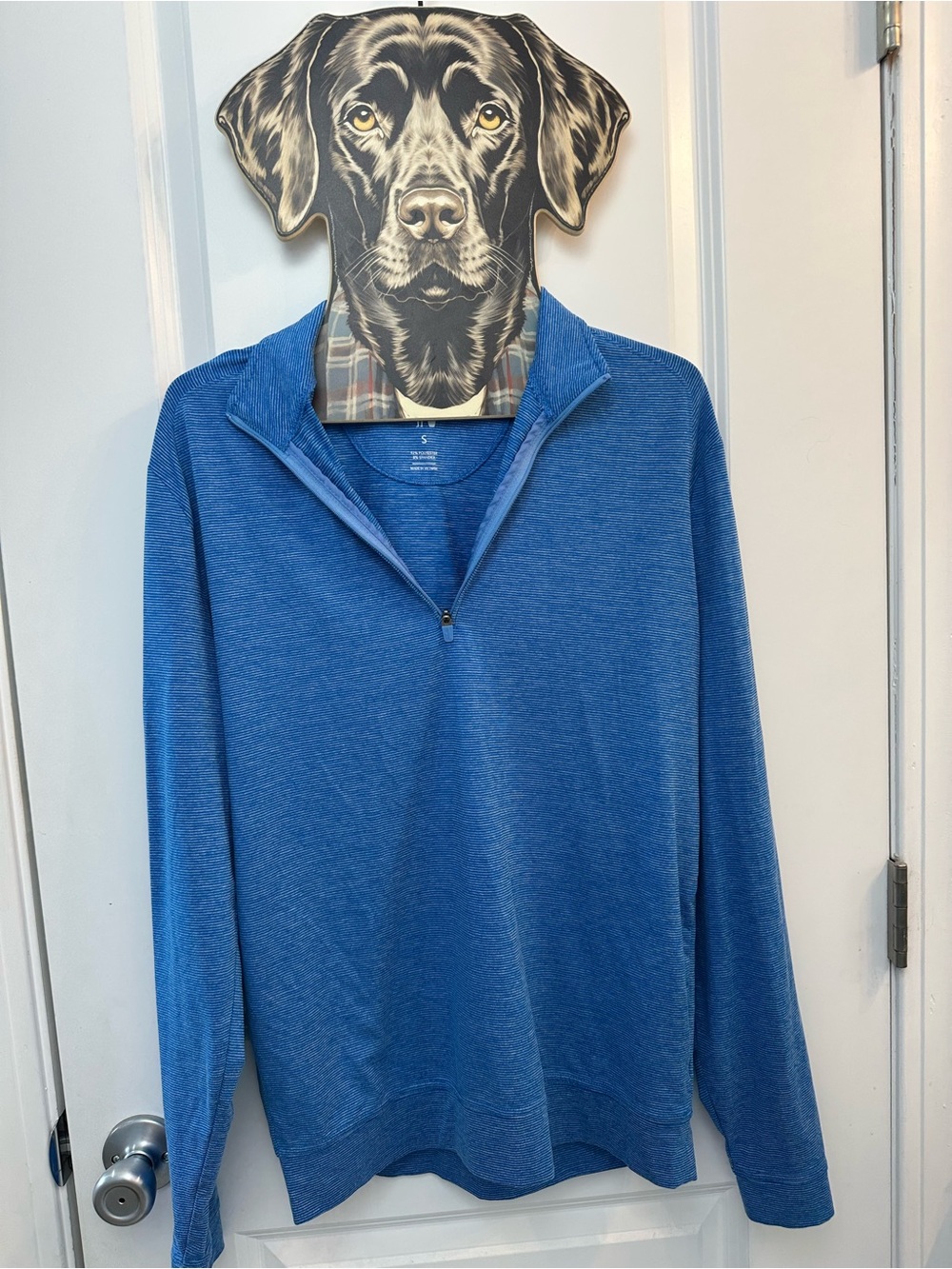 Johnnie-O Men's Blue Half-Zip Long-sleeved Pullover